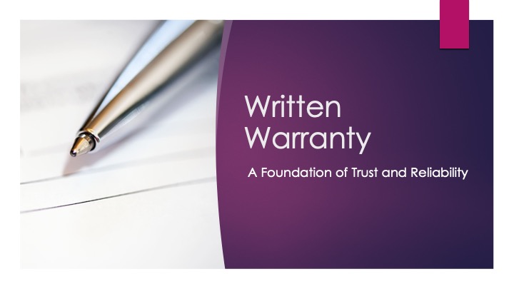 Image of Pen writing on a warranty document